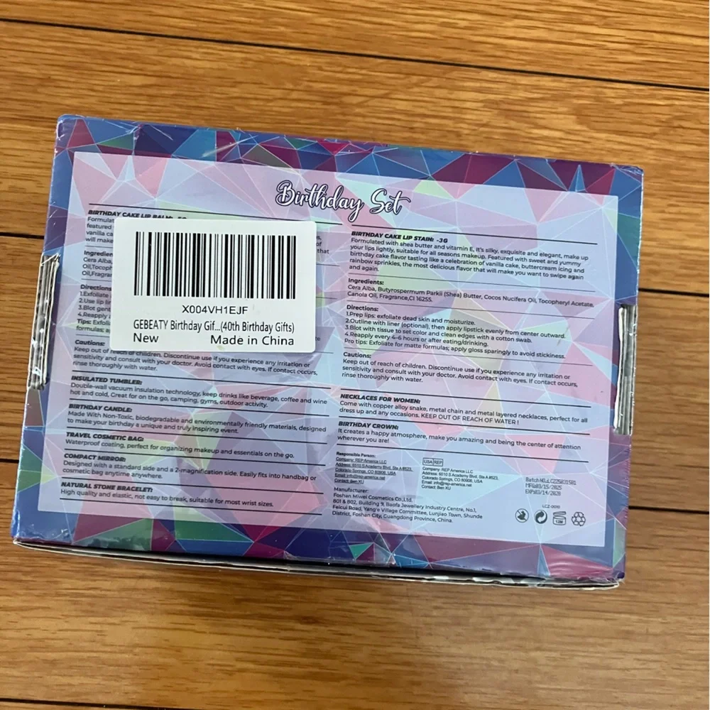 GEBEATY Birthday Gifts For Women’s 40th Birthday. SEALED PACKAGE
